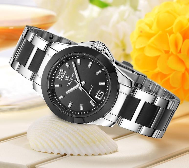 Luxury Gold Rose Women Watches Elegant Modern Waterproof Analog Wristw ...
